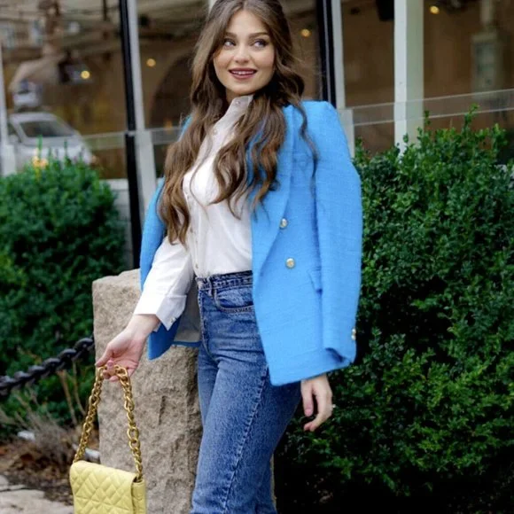 アウターその他 Off-White Woman Blazer Blue OWYE027S23DEN003 4000 0400021236338_ICE?wid=600&hei=